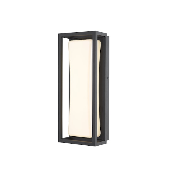 Z-Lite Baden Outdoor 1 Light Outdoor Wall Sconce, Black & White 587S-BK-LED - main